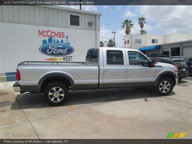Ingot Silver / Black 2015 Ford F250 Super Duty Lariat Crew Cab