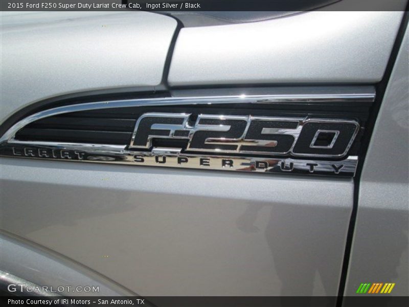 Ingot Silver / Black 2015 Ford F250 Super Duty Lariat Crew Cab