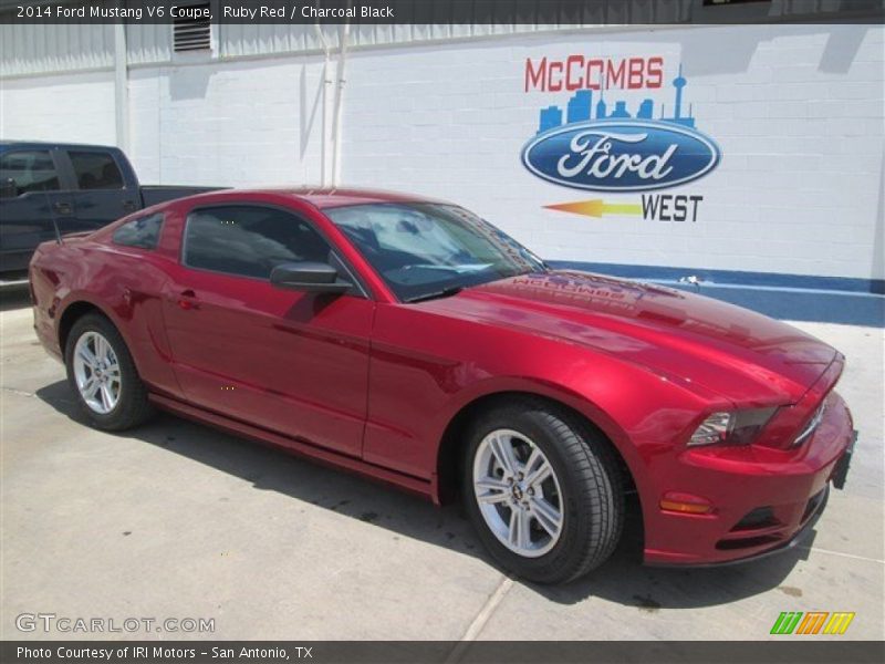 Ruby Red / Charcoal Black 2014 Ford Mustang V6 Coupe