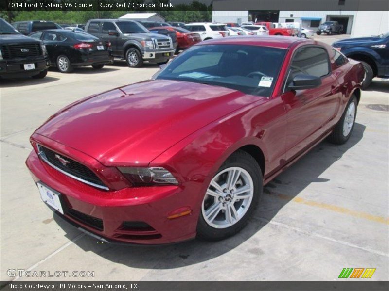Ruby Red / Charcoal Black 2014 Ford Mustang V6 Coupe