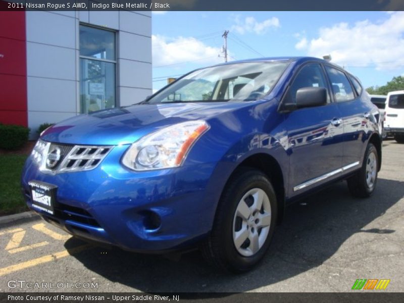 Indigo Blue Metallic / Black 2011 Nissan Rogue S AWD