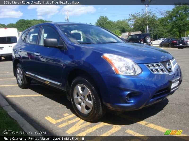 Indigo Blue Metallic / Black 2011 Nissan Rogue S AWD