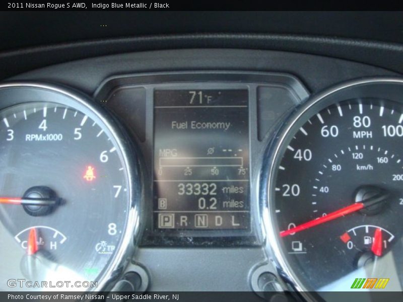 Indigo Blue Metallic / Black 2011 Nissan Rogue S AWD