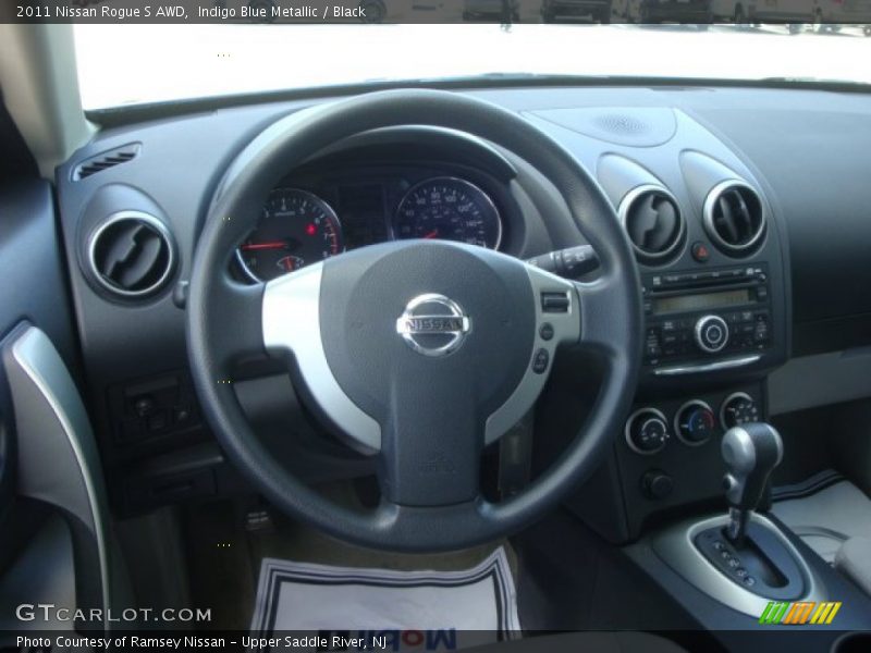 Indigo Blue Metallic / Black 2011 Nissan Rogue S AWD