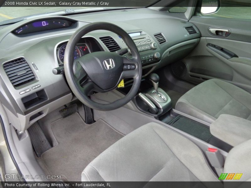 Galaxy Gray Metallic / Gray 2008 Honda Civic LX Sedan