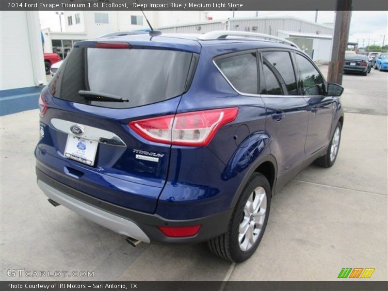 Deep Impact Blue / Medium Light Stone 2014 Ford Escape Titanium 1.6L EcoBoost