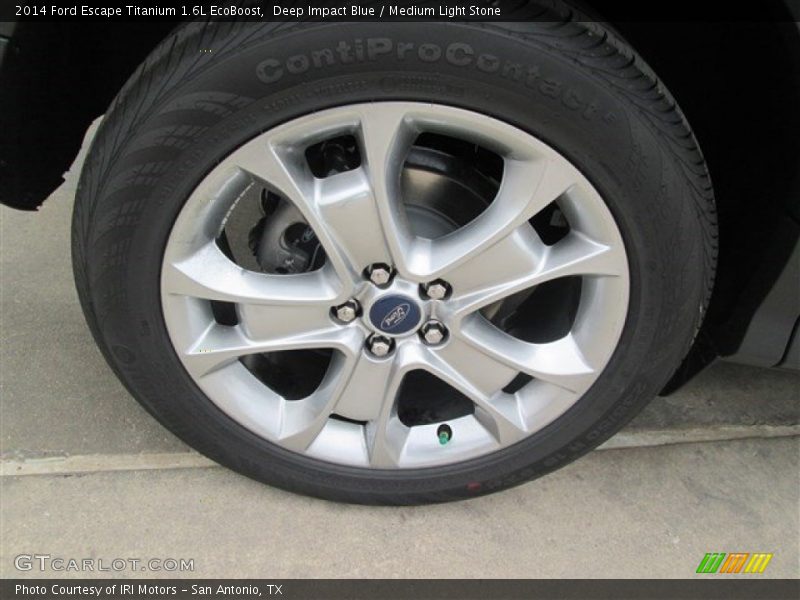 Deep Impact Blue / Medium Light Stone 2014 Ford Escape Titanium 1.6L EcoBoost