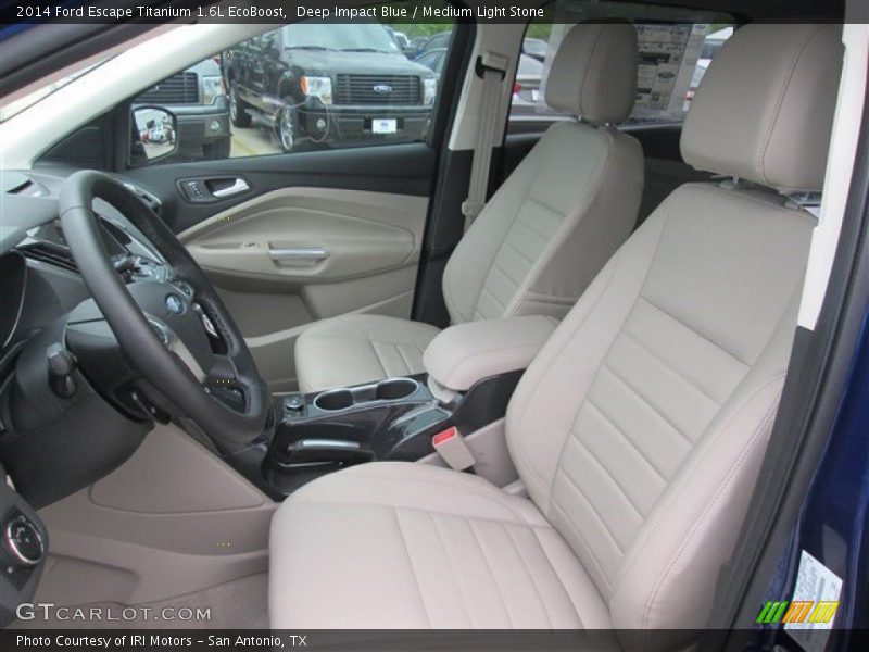 Deep Impact Blue / Medium Light Stone 2014 Ford Escape Titanium 1.6L EcoBoost