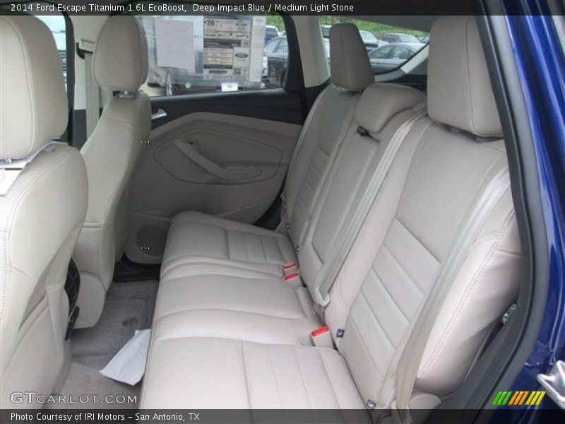 Deep Impact Blue / Medium Light Stone 2014 Ford Escape Titanium 1.6L EcoBoost