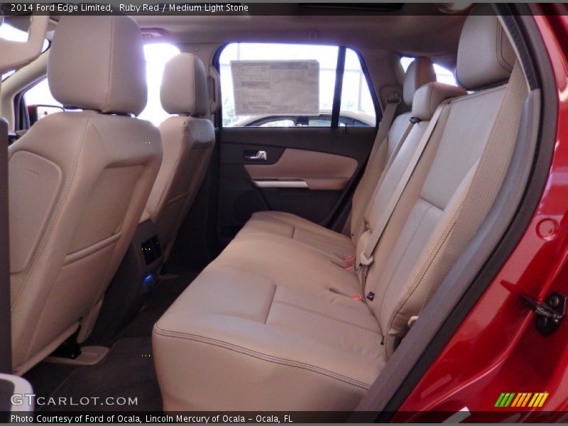 Ruby Red / Medium Light Stone 2014 Ford Edge Limited