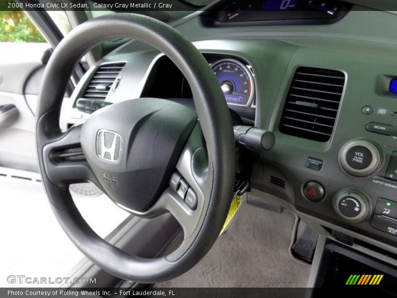 Galaxy Gray Metallic / Gray 2008 Honda Civic LX Sedan
