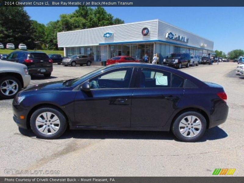 Blue Ray Metallic / Jet Black/Medium Titanium 2014 Chevrolet Cruze LS
