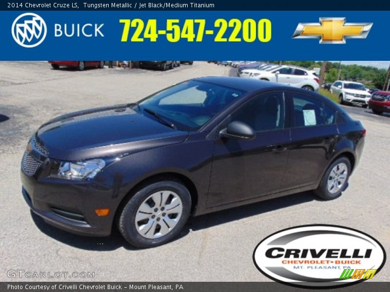 Tungsten Metallic / Jet Black/Medium Titanium 2014 Chevrolet Cruze LS