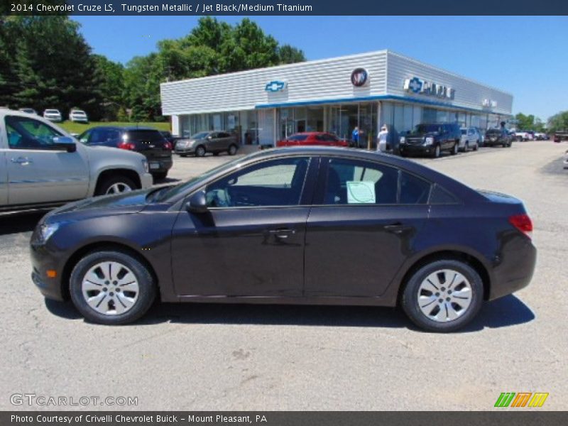 Tungsten Metallic / Jet Black/Medium Titanium 2014 Chevrolet Cruze LS