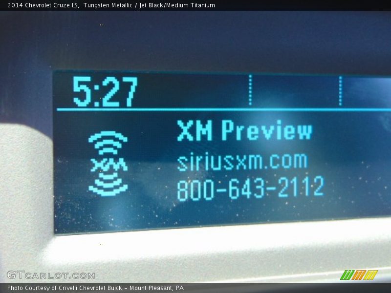 Tungsten Metallic / Jet Black/Medium Titanium 2014 Chevrolet Cruze LS