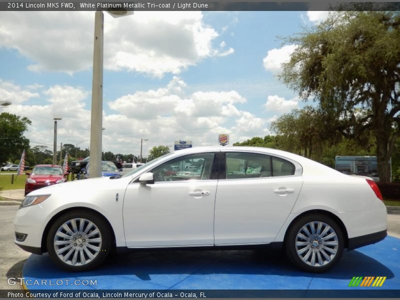  2014 MKS FWD White Platinum Metallic Tri-coat