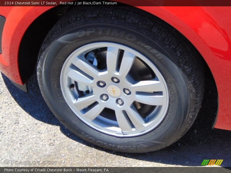 Red Hot / Jet Black/Dark Titanium 2014 Chevrolet Sonic LT Sedan