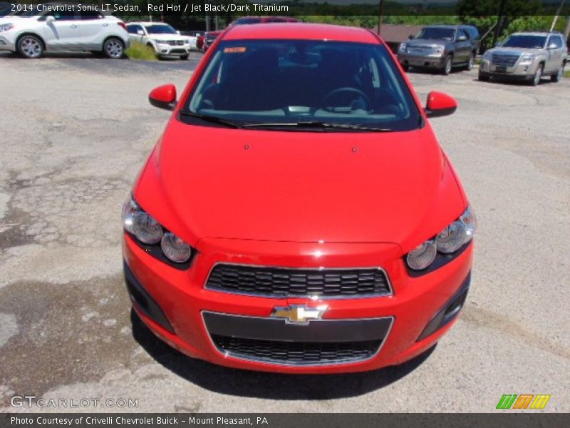 Red Hot / Jet Black/Dark Titanium 2014 Chevrolet Sonic LT Sedan