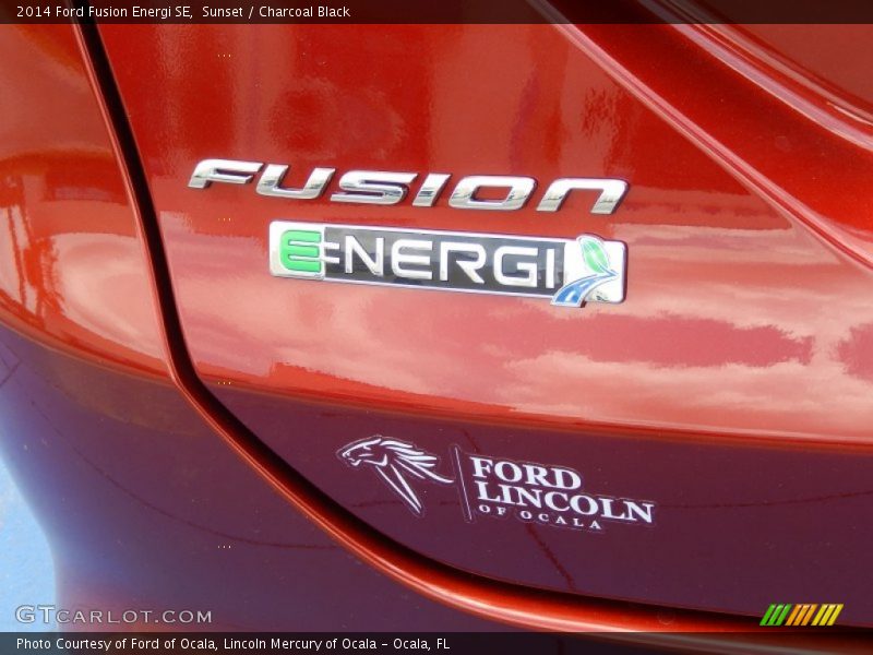 Sunset / Charcoal Black 2014 Ford Fusion Energi SE