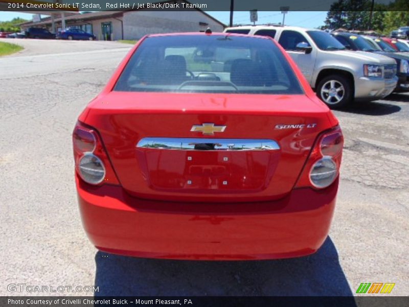 Red Hot / Jet Black/Dark Titanium 2014 Chevrolet Sonic LT Sedan
