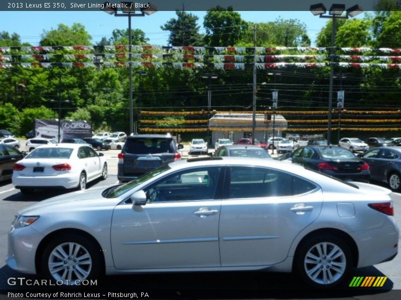 Silver Lining Metallic / Black 2013 Lexus ES 350