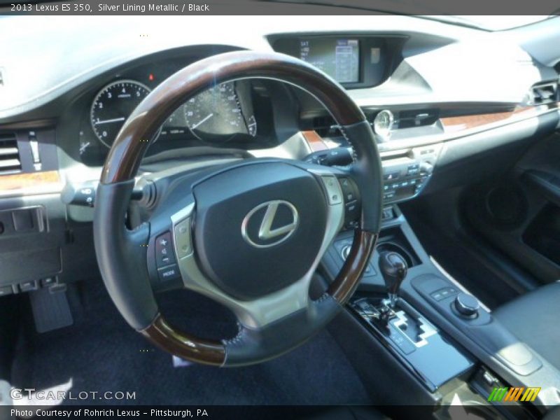 Silver Lining Metallic / Black 2013 Lexus ES 350
