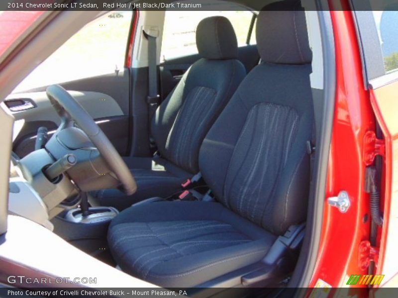 Red Hot / Jet Black/Dark Titanium 2014 Chevrolet Sonic LT Sedan