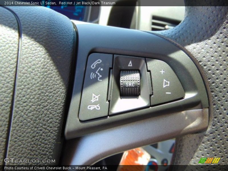 Red Hot / Jet Black/Dark Titanium 2014 Chevrolet Sonic LT Sedan