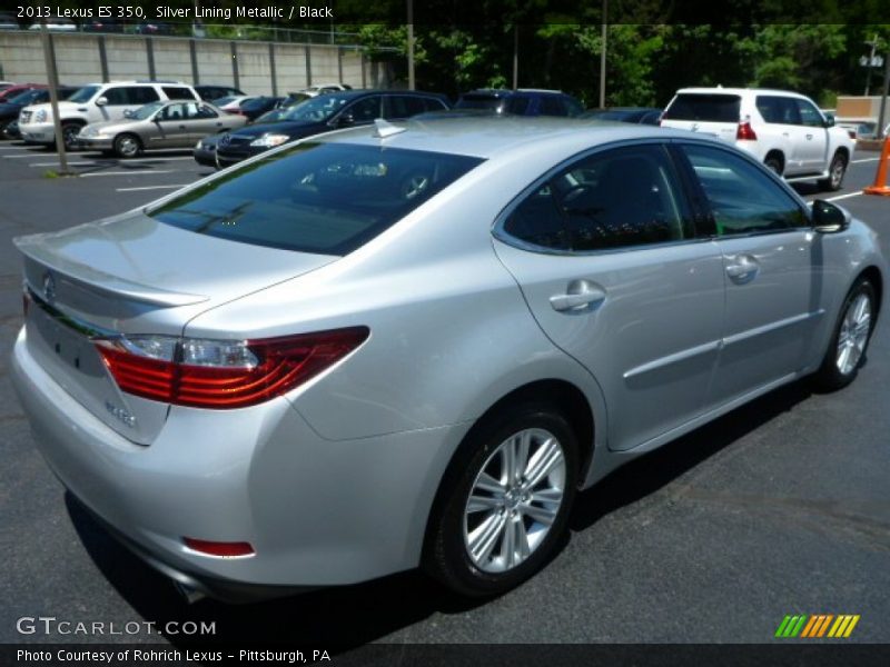 Silver Lining Metallic / Black 2013 Lexus ES 350