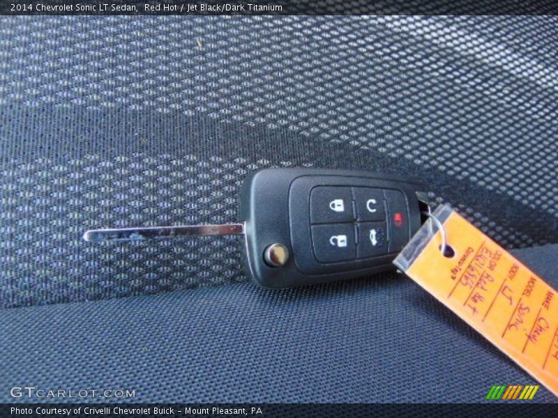 Red Hot / Jet Black/Dark Titanium 2014 Chevrolet Sonic LT Sedan