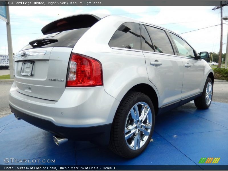 Ingot Silver / Medium Light Stone 2014 Ford Edge Limited