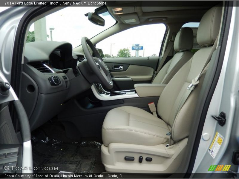 Ingot Silver / Medium Light Stone 2014 Ford Edge Limited