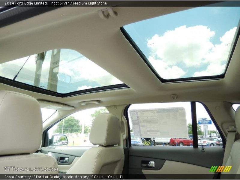 Ingot Silver / Medium Light Stone 2014 Ford Edge Limited