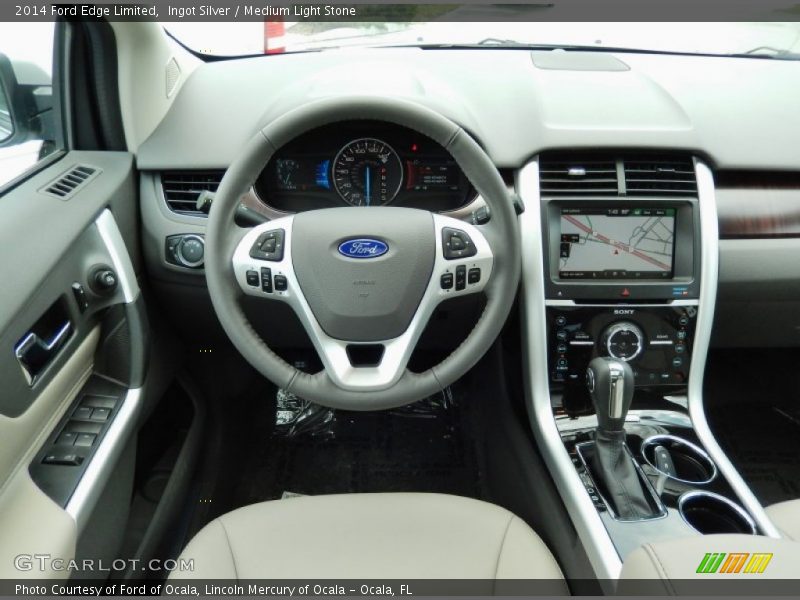 Ingot Silver / Medium Light Stone 2014 Ford Edge Limited