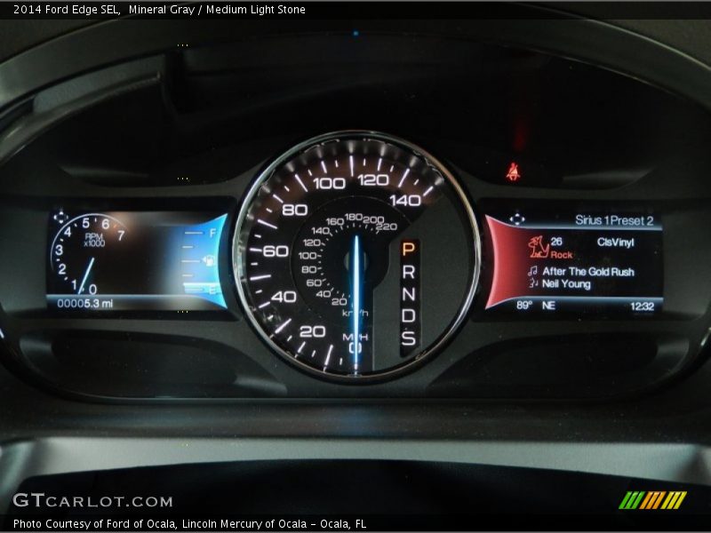 Mineral Gray / Medium Light Stone 2014 Ford Edge SEL