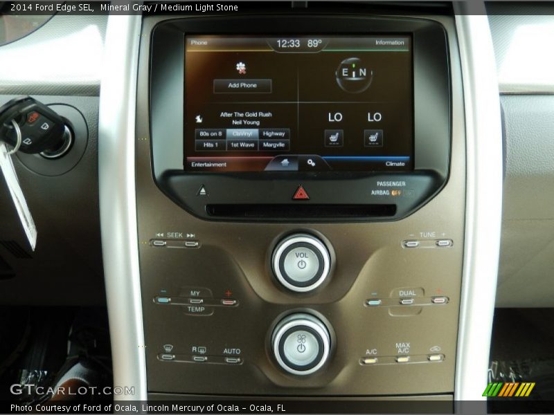 Mineral Gray / Medium Light Stone 2014 Ford Edge SEL