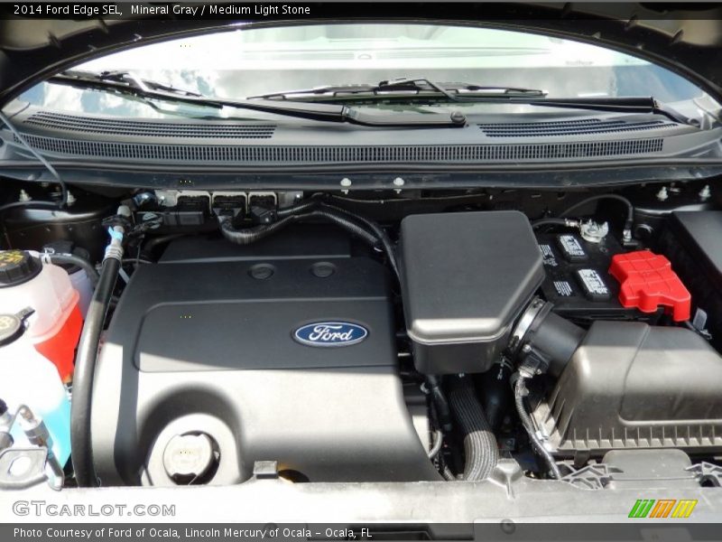 Mineral Gray / Medium Light Stone 2014 Ford Edge SEL