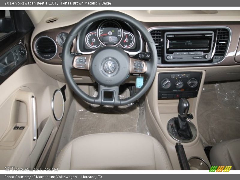 Toffee Brown Metallic / Beige 2014 Volkswagen Beetle 1.8T