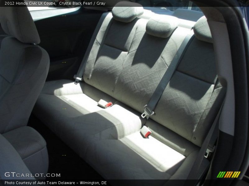 Crystal Black Pearl / Gray 2012 Honda Civic LX Coupe