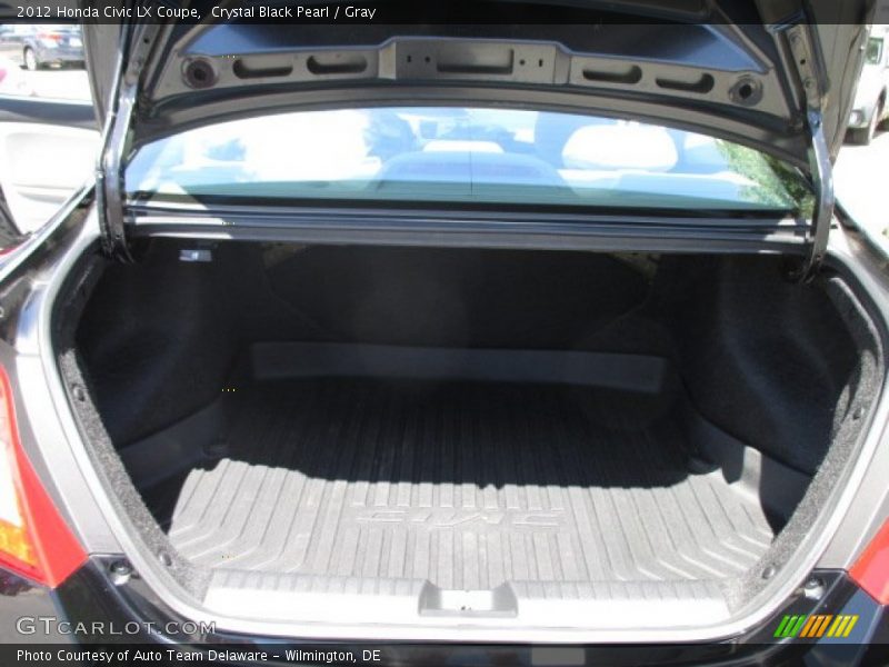 Crystal Black Pearl / Gray 2012 Honda Civic LX Coupe