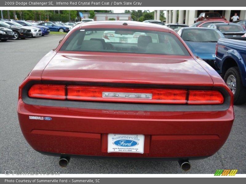 Inferno Red Crystal Pearl Coat / Dark Slate Gray 2009 Dodge Challenger SE