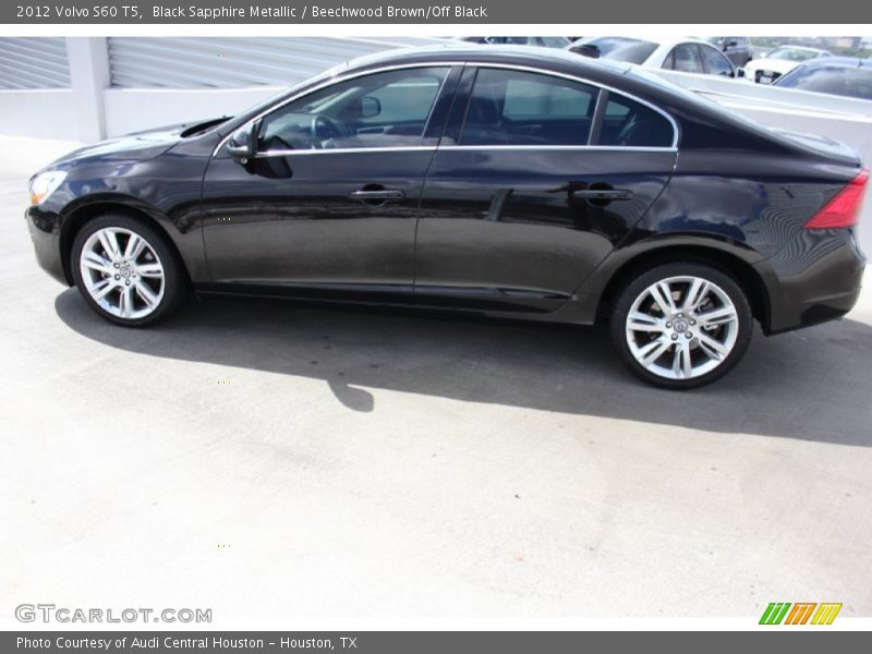 Black Sapphire Metallic / Beechwood Brown/Off Black 2012 Volvo S60 T5