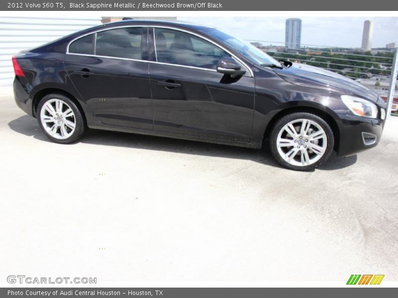 Black Sapphire Metallic / Beechwood Brown/Off Black 2012 Volvo S60 T5