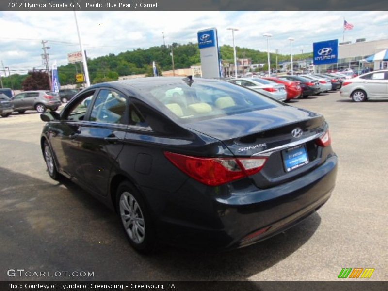 Pacific Blue Pearl / Camel 2012 Hyundai Sonata GLS