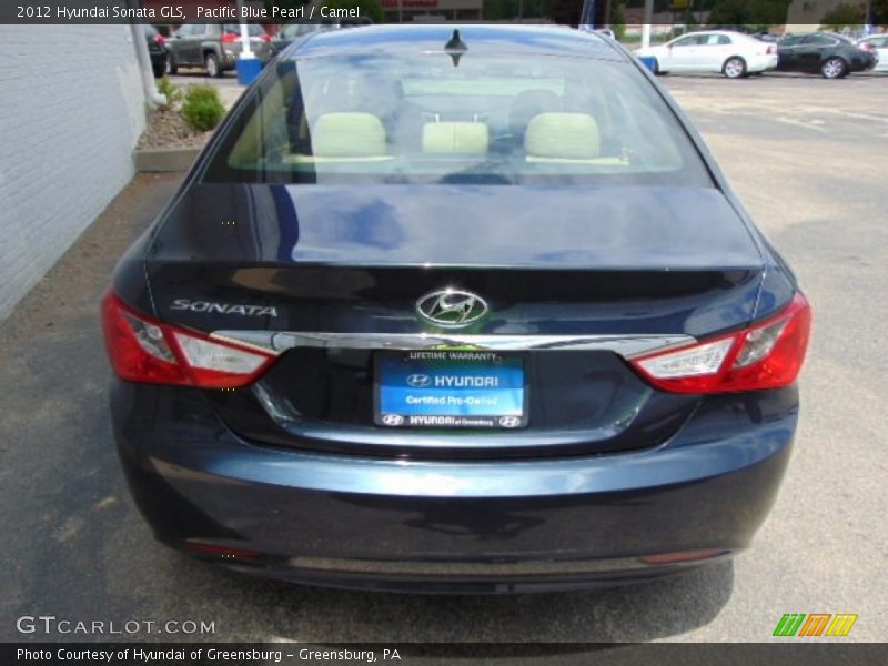 Pacific Blue Pearl / Camel 2012 Hyundai Sonata GLS