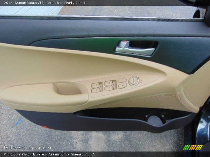 Pacific Blue Pearl / Camel 2012 Hyundai Sonata GLS