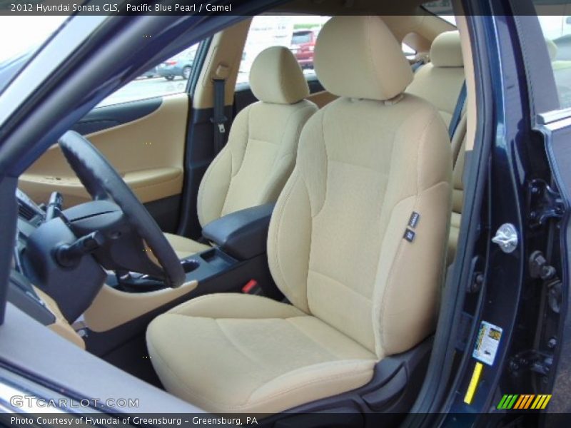 Pacific Blue Pearl / Camel 2012 Hyundai Sonata GLS