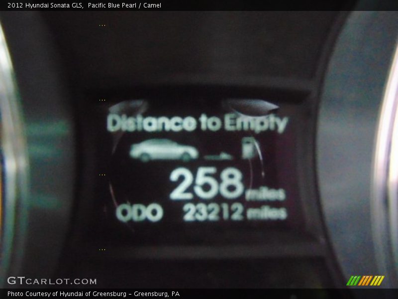 Pacific Blue Pearl / Camel 2012 Hyundai Sonata GLS