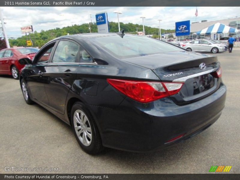 Pacific Blue Pearl / Gray 2011 Hyundai Sonata GLS