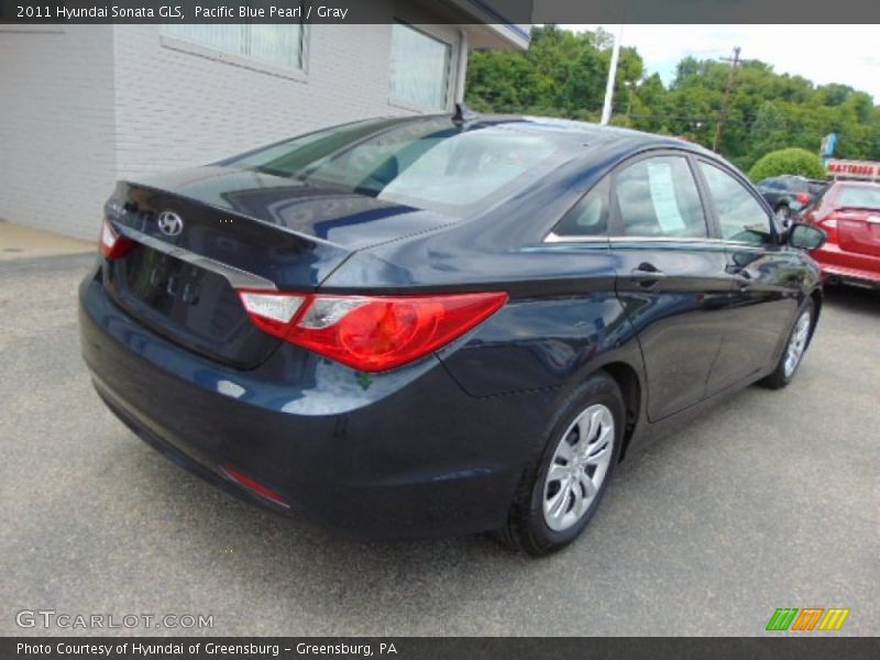 Pacific Blue Pearl / Gray 2011 Hyundai Sonata GLS